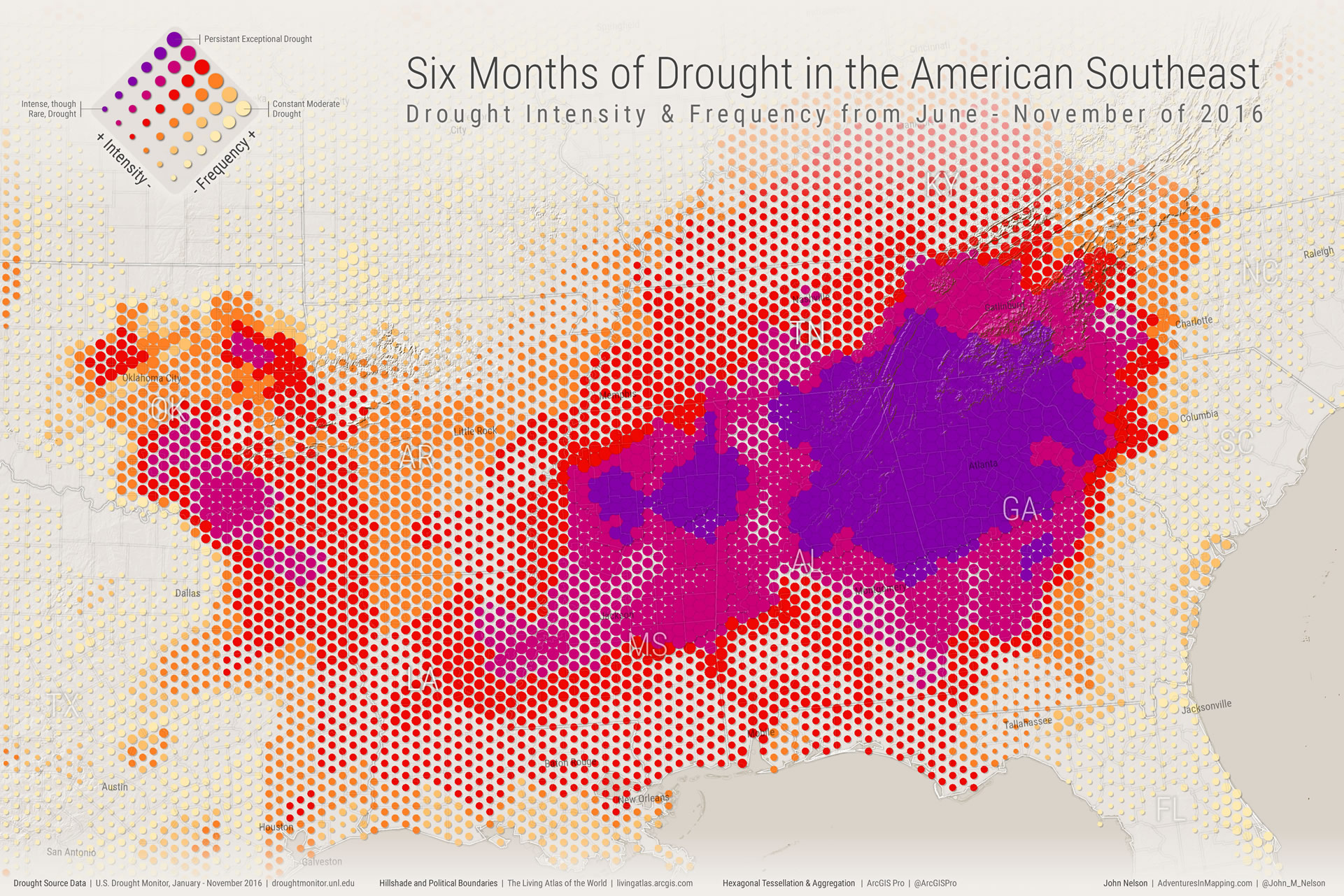 Six months of drought in the American Southeast