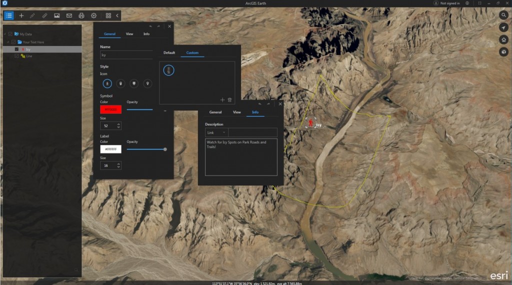 ArcGIS Earth Draw Features