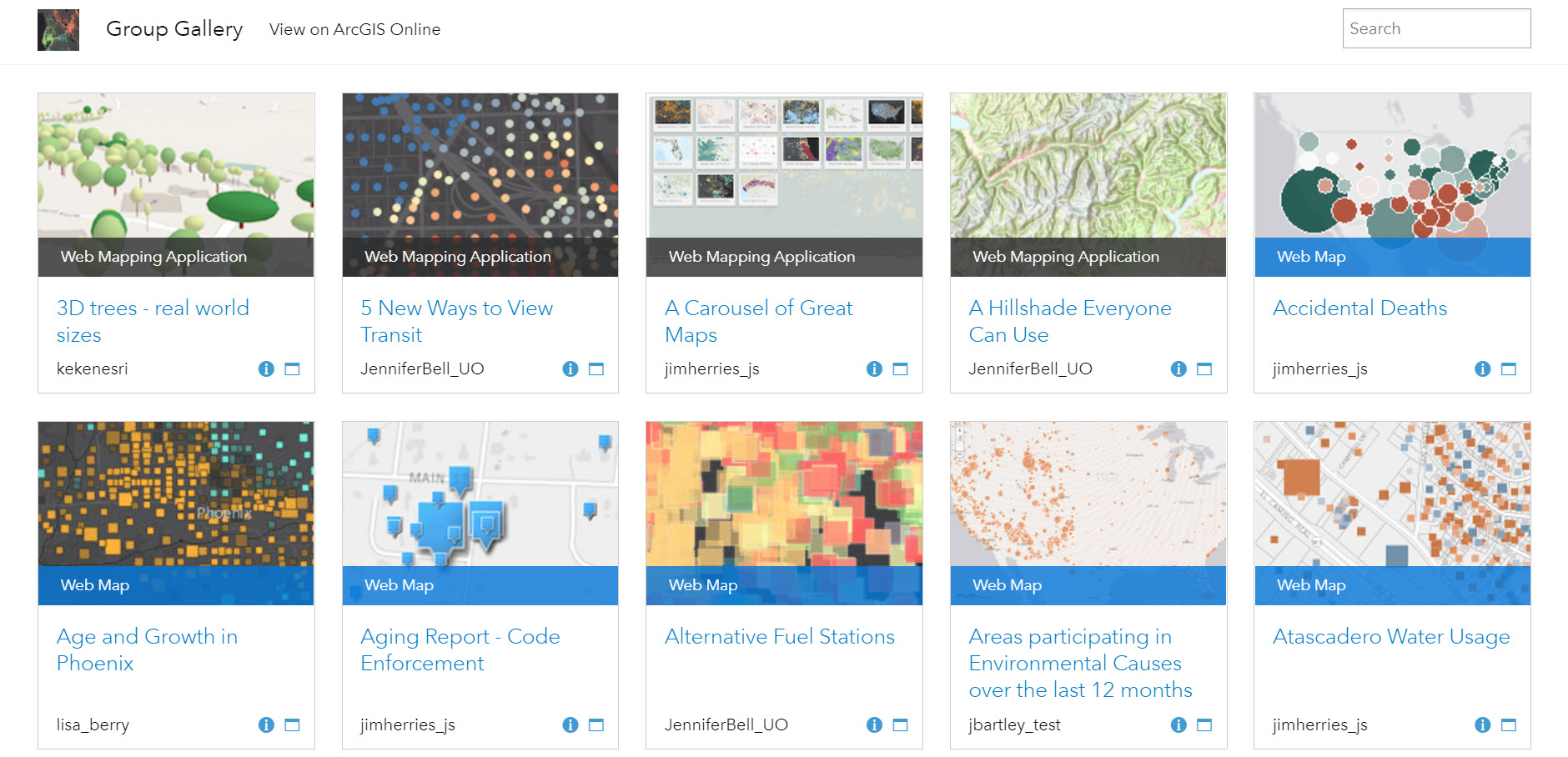 Application gallery