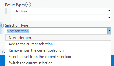 Selectio Type parameter on the Trace geoprocessing tool Selectio Type parameter on the Trace geoprocessing tool