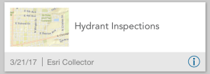 Hydrant Inspection map card