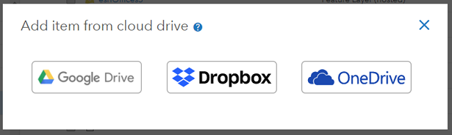 Publish Layers From Files On Microsoft Onedrive Dropbox And Google Drive