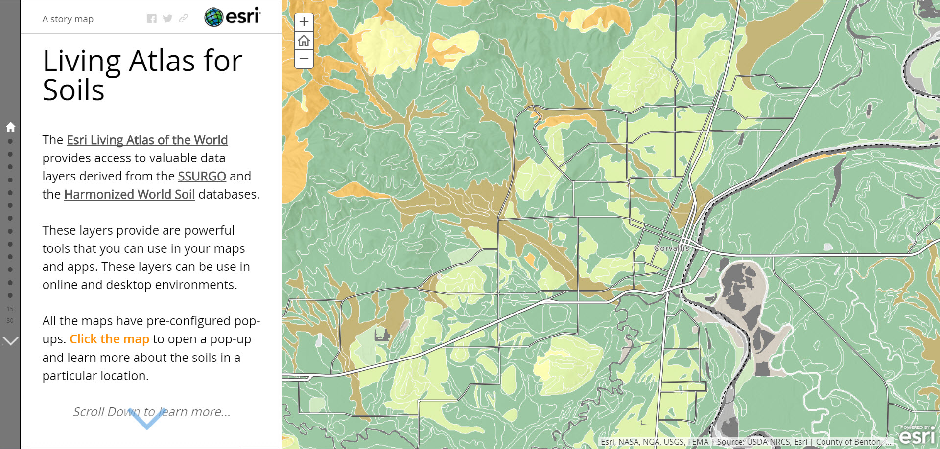 Living Atlas for Soils Story Map