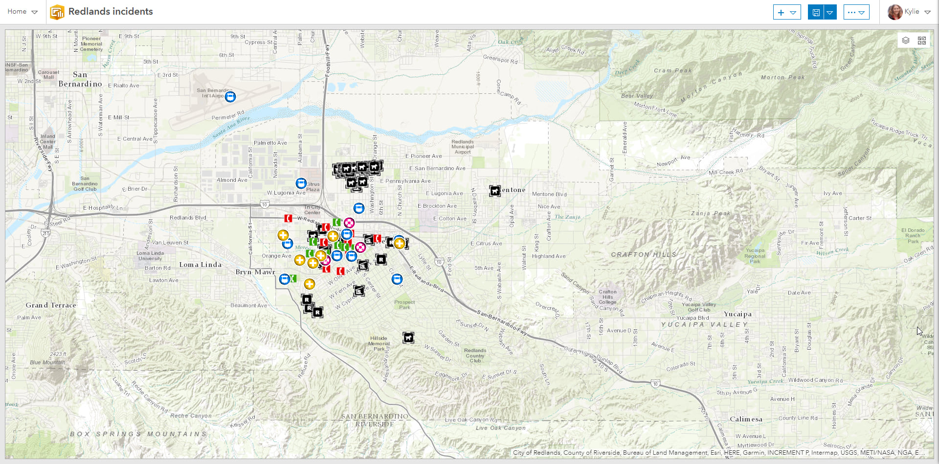 Map in a dashboard