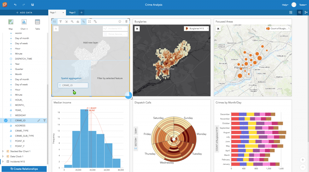 Insights for ArcGIS - drag and drop on map