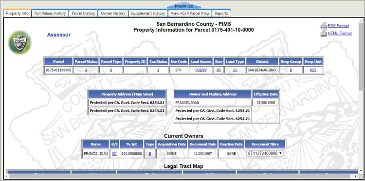 Property information