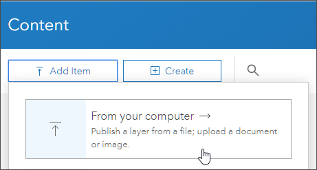 Add item from your computer