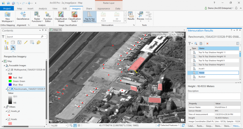 Mensuration tools in ArcGIS Pro