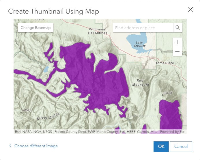 Create Thumbnail Using Map Create Thumbnail Using Map