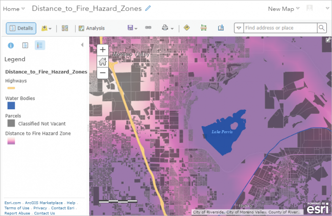 Web map in ArcGIS Online