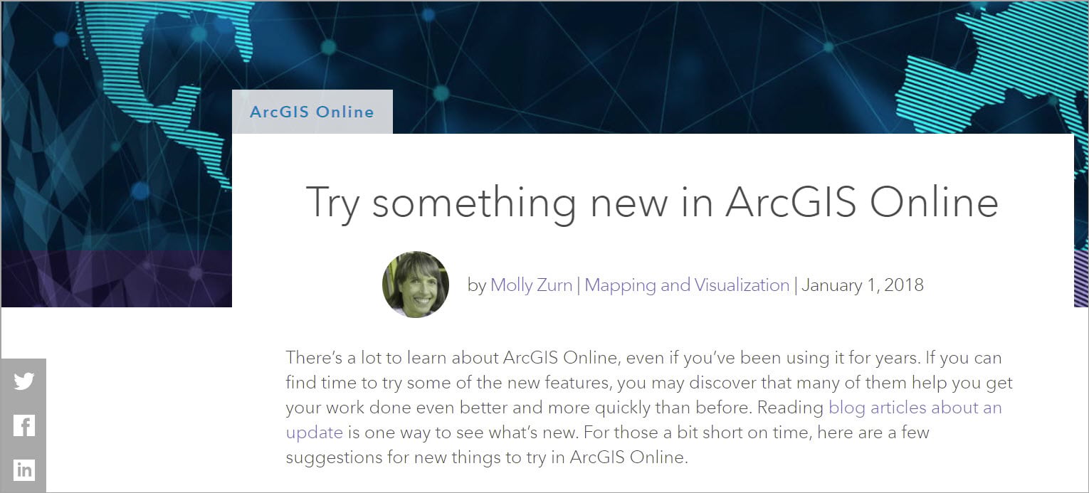 ArcGIS Blog article ArcGIS Blog article