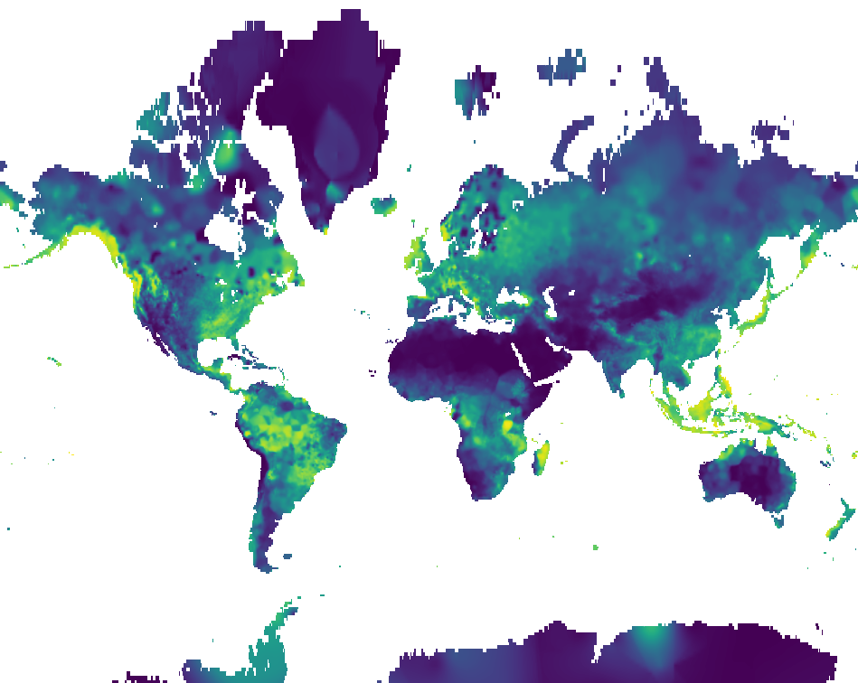 Soil Moisture August 2017 using the new Viridis color scheme