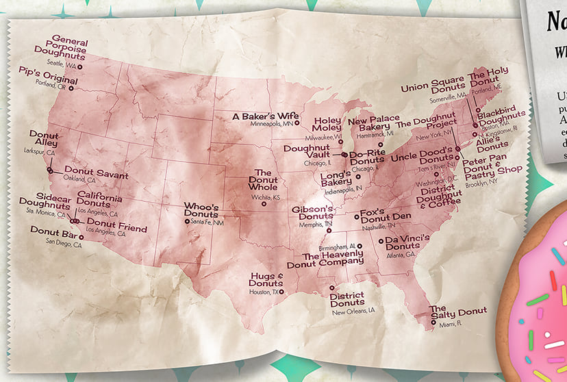 Mapping a list - graphic designers by Sarah Bell
