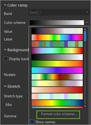 Format color scheme