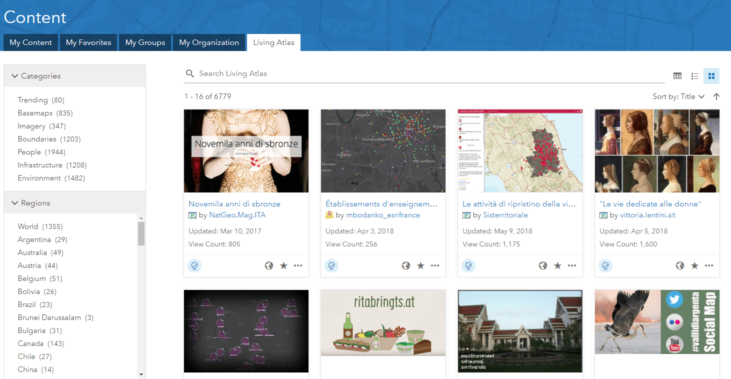 Living Atlas Content