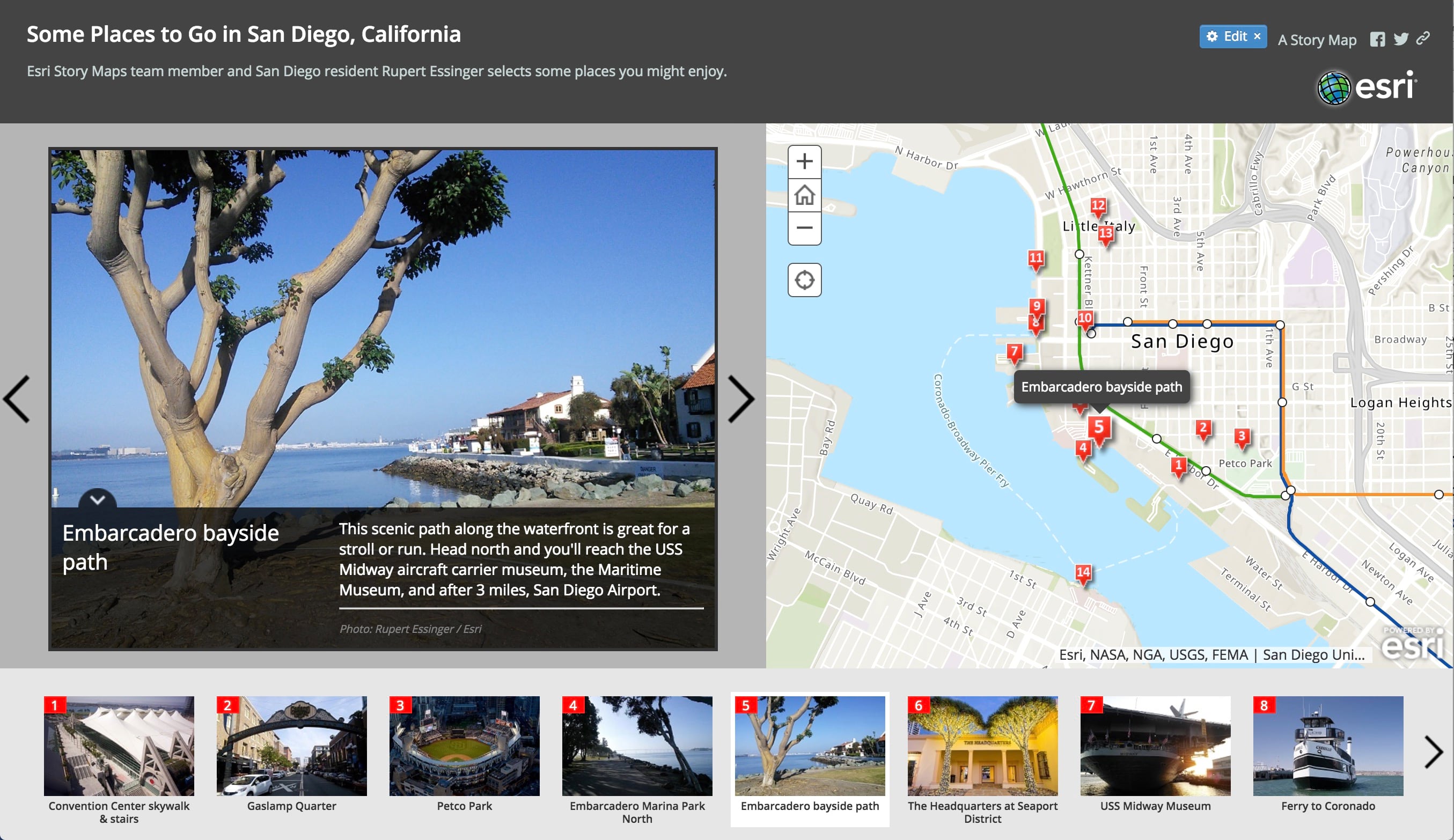 Some Places to Go in San Diego story map