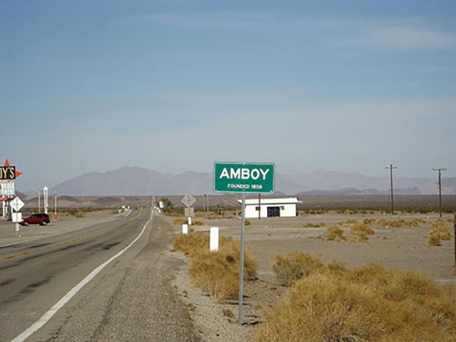 The booming metropolis of Amboy, California