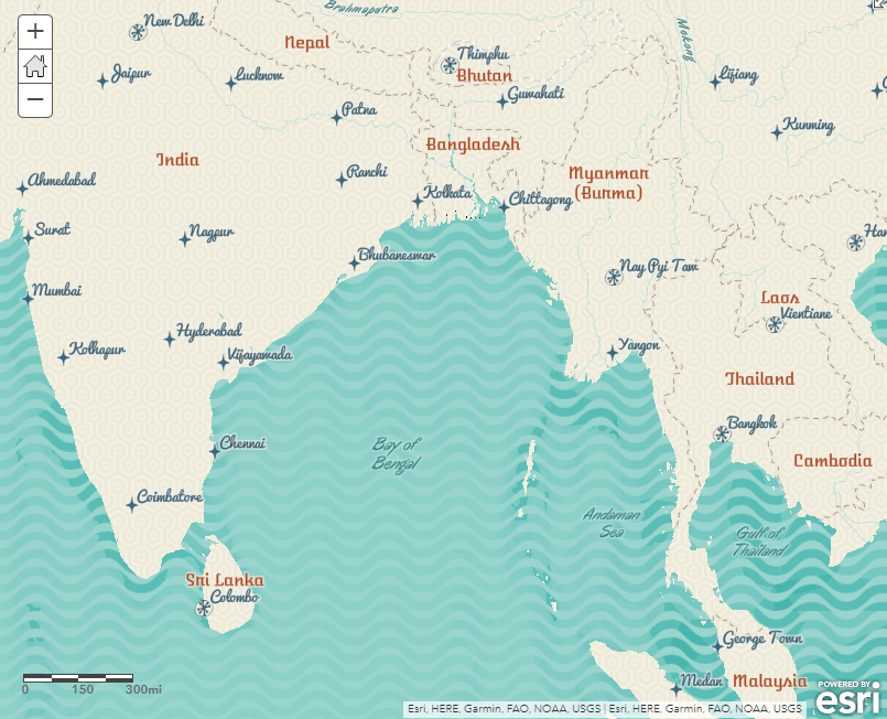 Mid-Century vector tile basemap style