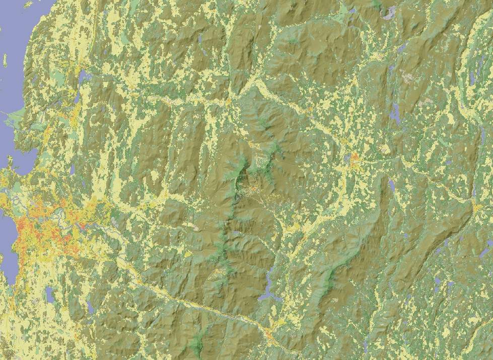 Landcover subset for northern Vermont