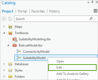 Edit model in ModelBuilder