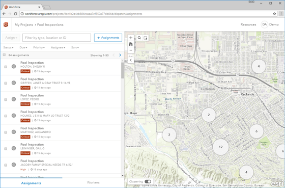 Workforce inspection assignments