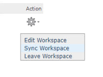 Sync Workspace option