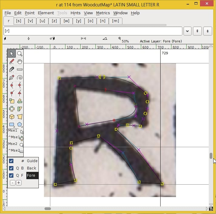 Tracing the letter R Tracing the letter R