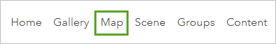 The Map option opens Map Viewer The Map option opens Map Viewer