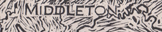 Map label from woodcut print Map label from woodcut print