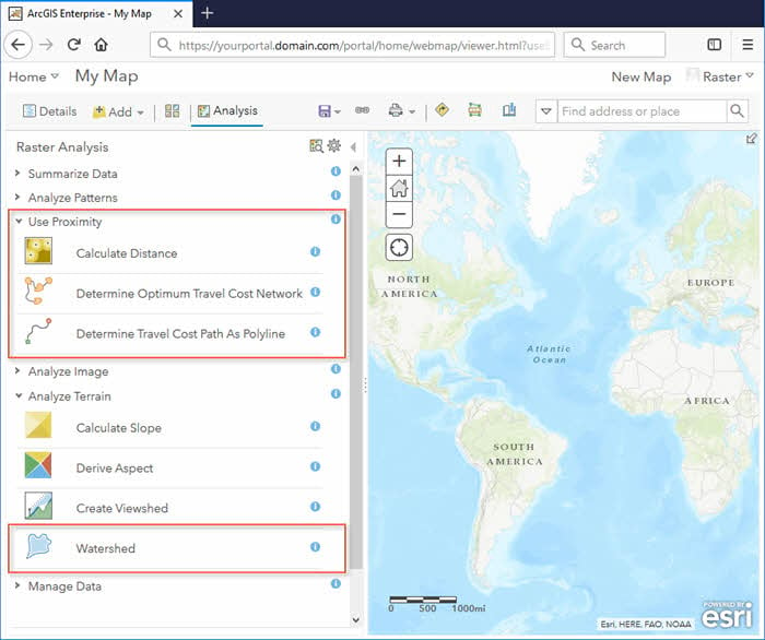 New Map Viewer tools for Raster Analysis