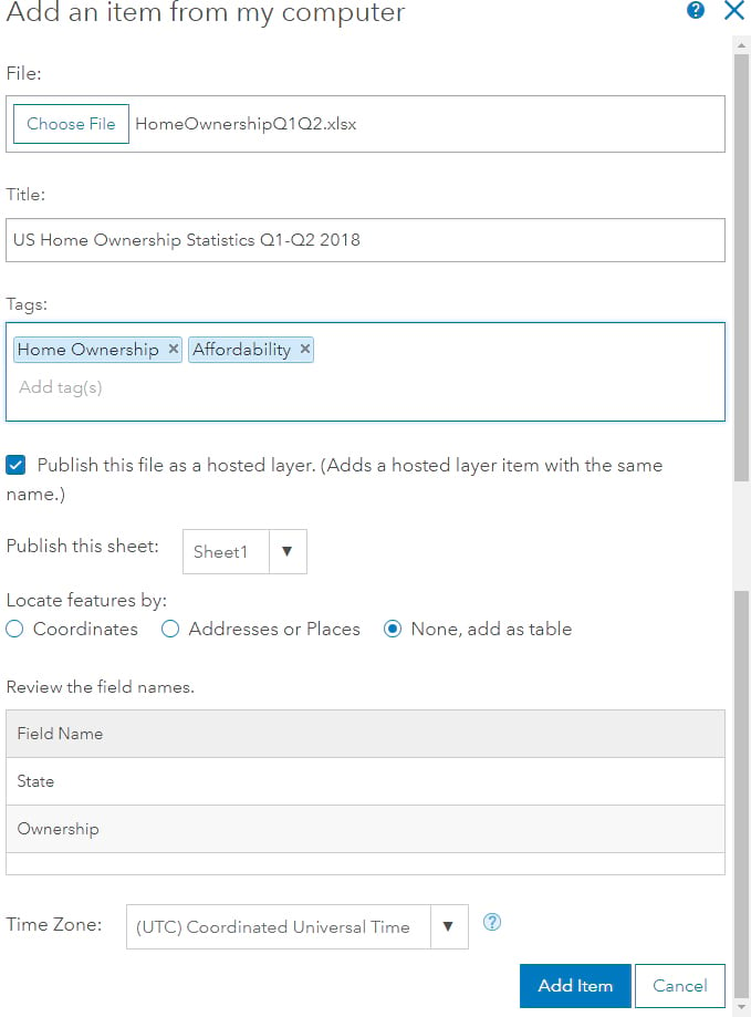 Import Spreadsheet as a Table