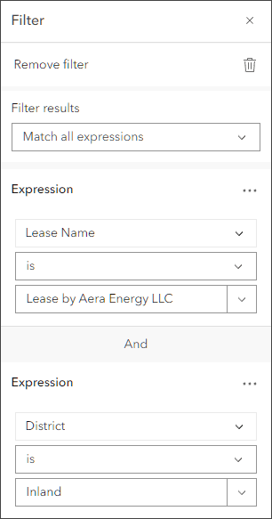 Filter expressions Filter expressions