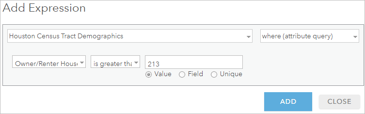 Add an attribute expression in the Derive New Locations tool