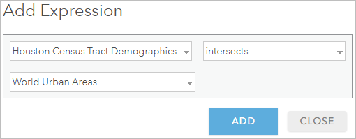 Add a spatial expression in the Derive New Locations tool