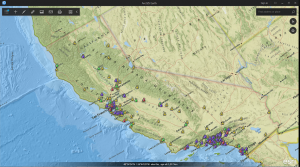 California college locations in ArcGIS Earth