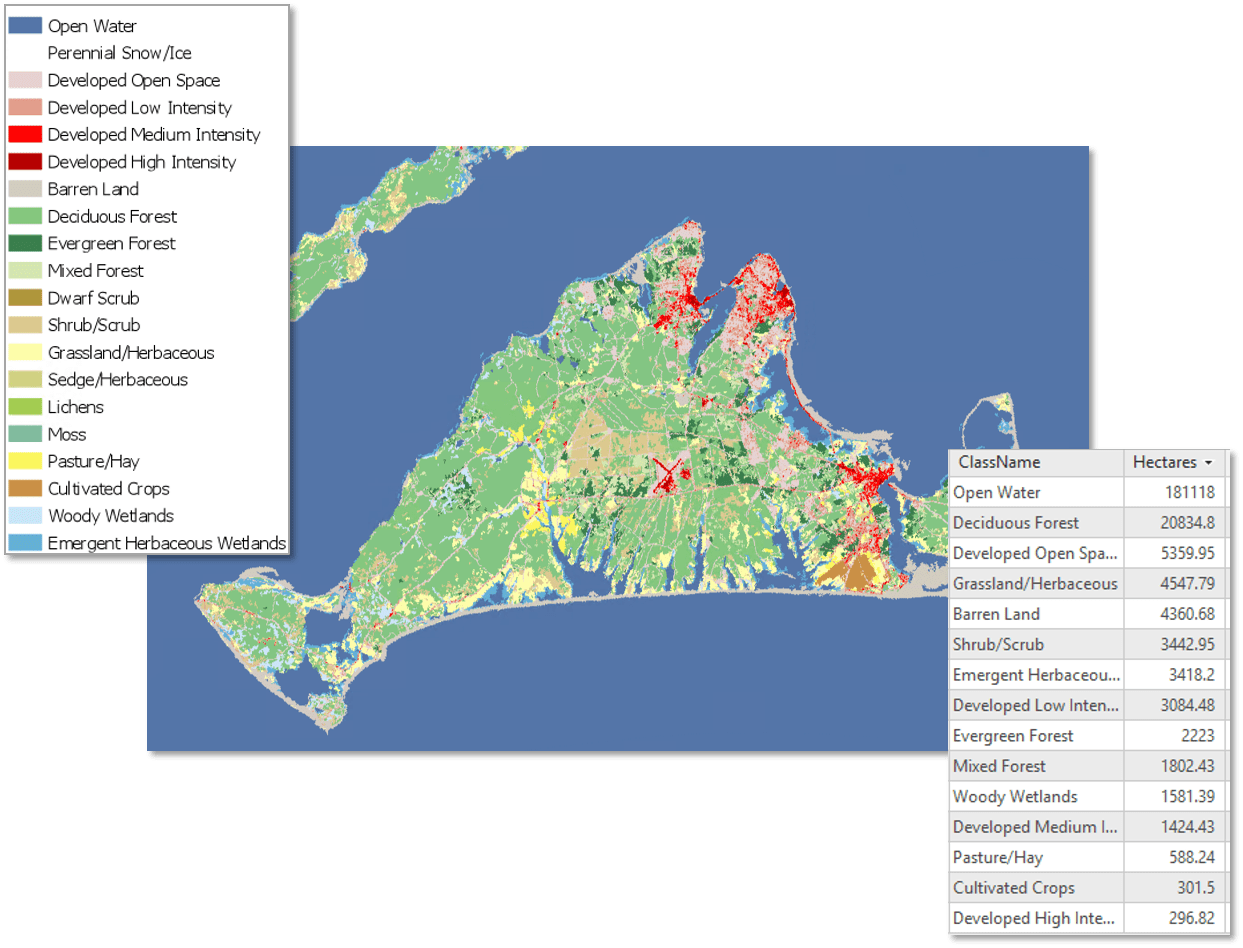 Land Cover Classification in Martha's Vineyard (NLCD 2011) Land Cover Classification in Martha's Vineyard (NLCD 2011)