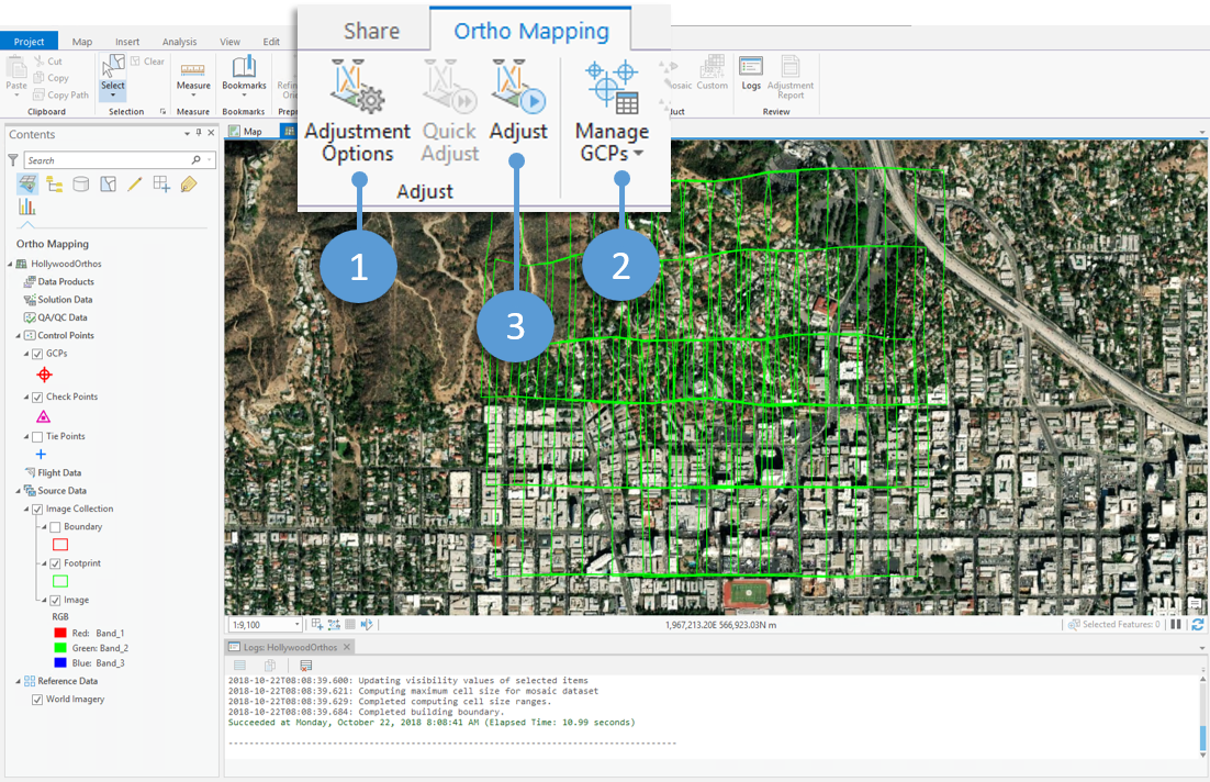 The ortho mapping workspace and next steps