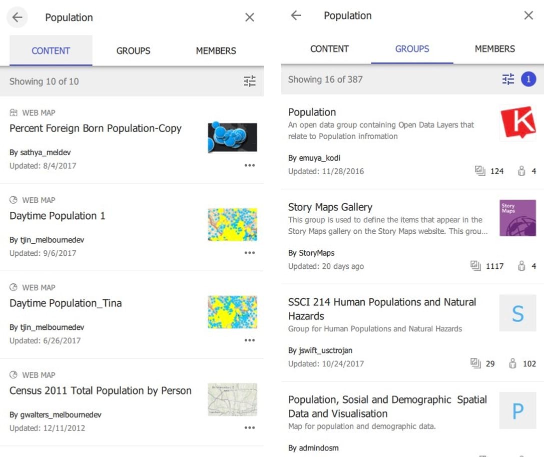 ArcGIS Companion Unified Search Page results ArcGIS Companion Unified Search Page results