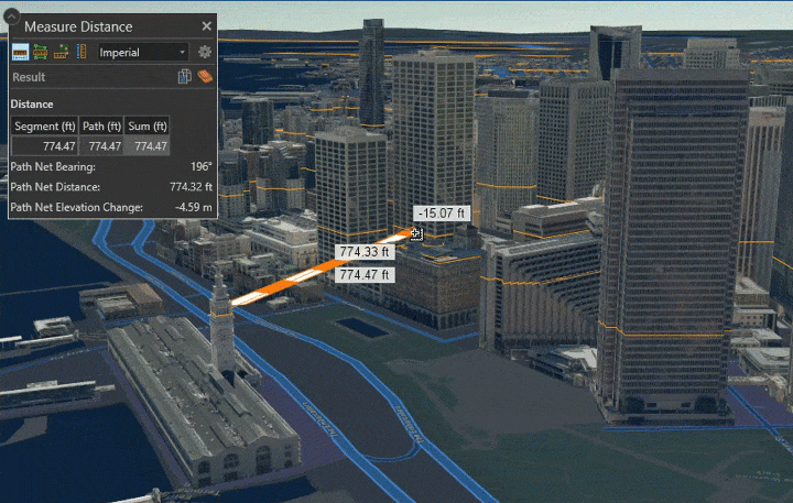 3D Measure in the ArcGIS Pro 2.3 beta