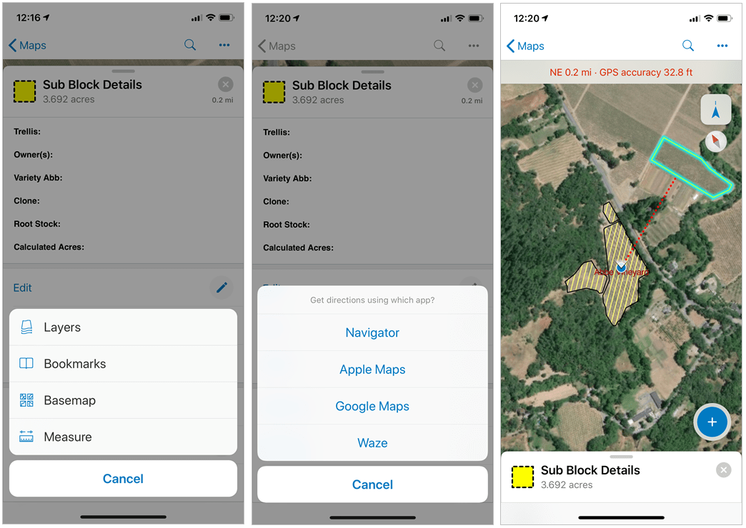 Tools and directions in collector map