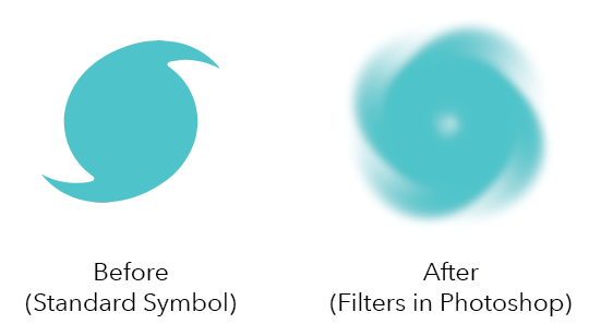 After (Filters in Photoshop)Before (Standard Symbol)