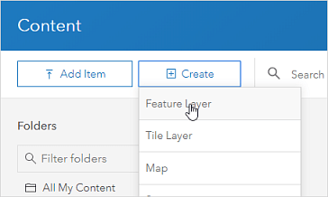 Create a feature layer Create a feature layer