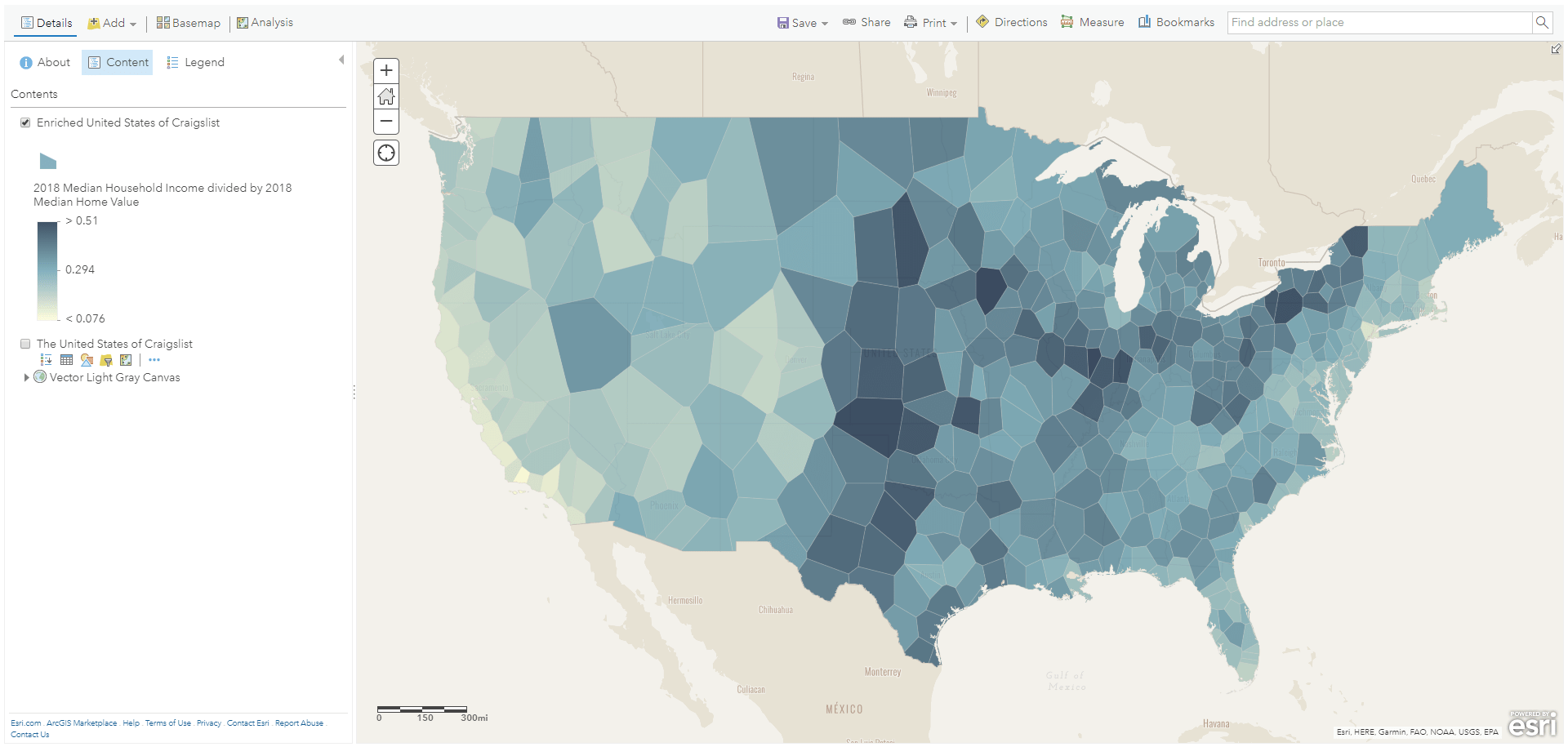United States of Craigslist, with Demographics