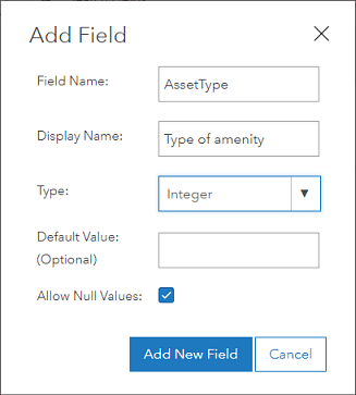 Add field - ArcGIS Field Maps