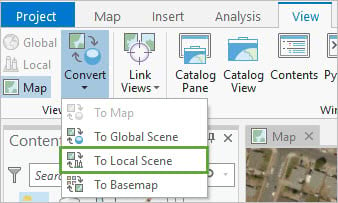 Convert map to local scene