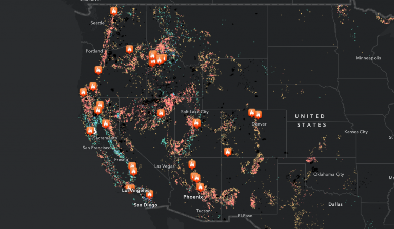 active fire locations on change in wildfire risk active fire locations on change in wildfire risk