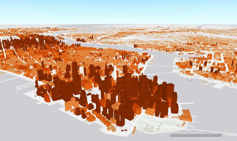 View New York City scene layers in ArcGIS Earth