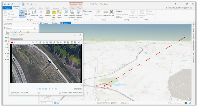 Motion imagery (Full Motion Video) in ArcGIS