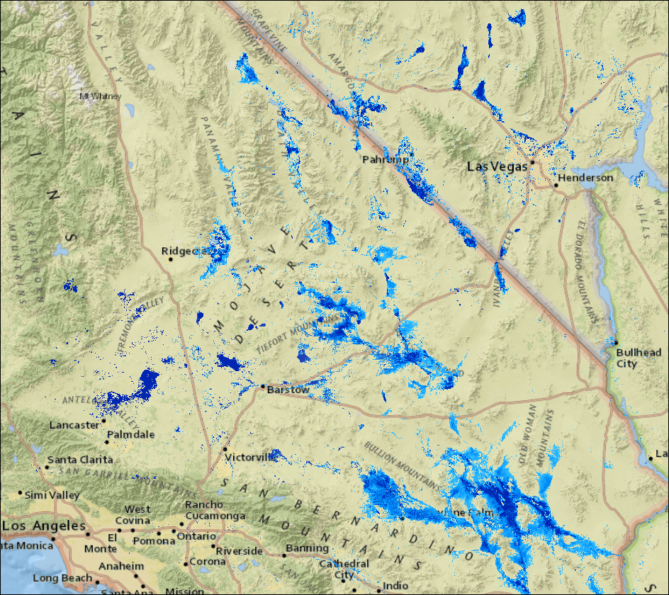Lake and river deposits in the Mojave Desert Lake and river deposits in the Mojave Desert