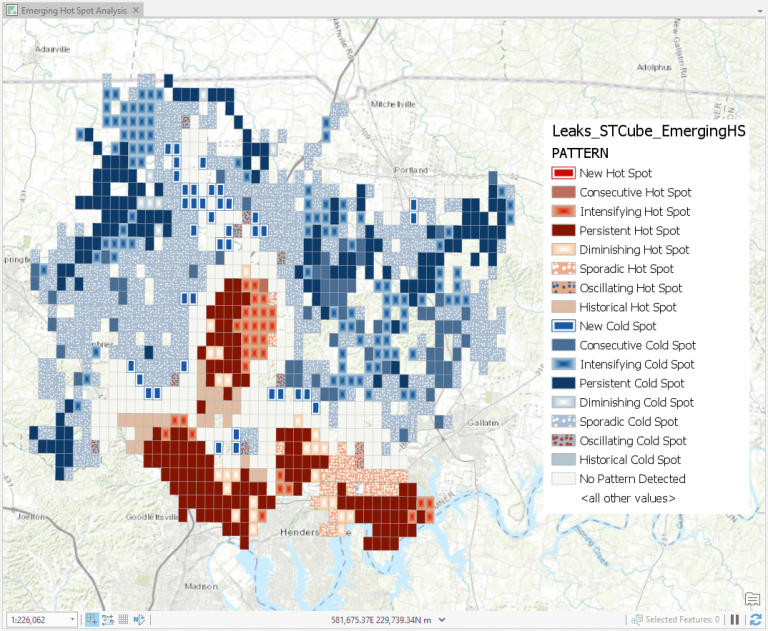 Map with hot spots